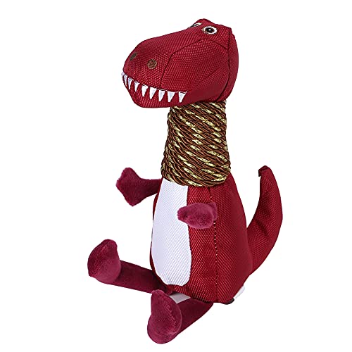 YULEESIYIP Plüsch Hundespielzeug Weiche Plüsch -Dinosaurier -Zähne putzen interaktiver Training Spielzeug, Hundekauspielzeug für Hunde (Red) von YULEESIYIP