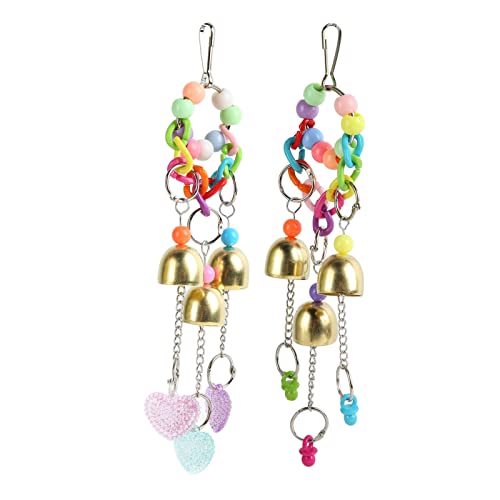 YULEESIYIP Vogelglocken Spielzeug Liebe Lieben Love Love Heart und Schnullerhänge -Papageiglockenspielzeug für Budgie Lovebirds Conures YULEESIYIP Vogelglocken Spielzeug Liebe Lieben Love Love Heart und Schnullerhänge -Papageiglockenspielzeug für Budgie Lovebirds Conures von YULEESIYIP