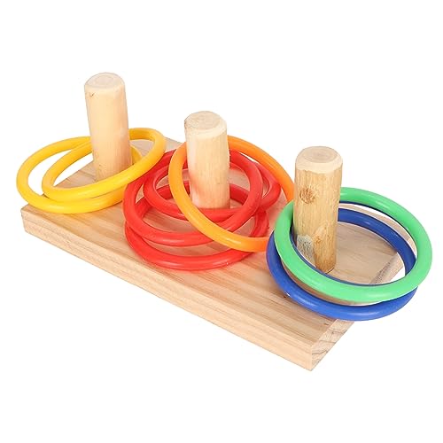 YULEESIYIP Vogelringspielzeug farbenfrohe interaktives Kauentrainingspapagei Puzzle für Lovebird Cockatiel Tabletop (Anillo de 7 cm/2.8 pulgadas) von YULEESIYIP