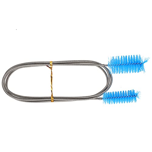 YULEESIYIP Weniger Stahl Flexible Schlauchreinigung Pinsel weniger Stahlfilter Pumpe Feder Pinsel Doppelende Bürste für Aquarium Rube Reinigung Home Küche Verwendung (Blue) von YULEESIYIP