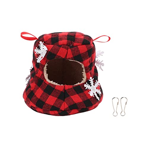 YULEESIYIP Winter warmes Vogelnest weich bequemer tragbarer Hamster hängen Nest für Vögel Papageien Hamster (Plaid Style) von YULEESIYIP