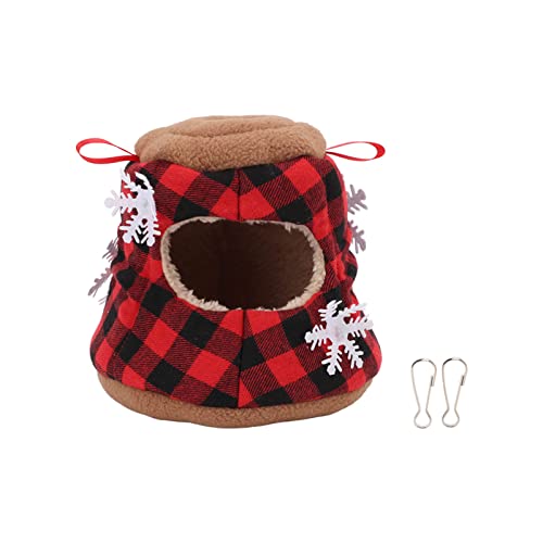 YULEESIYIP Winter warmes Vogelnest weich bequemer tragbarer Hamster hängen Nest für Vögel Papageien Hamster (Stump Style) von YULEESIYIP