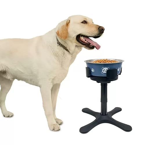 Erhöhter verstellbarer Hundenapf, erhöhter Futternapf, Ständer mit 3 verstellbaren Höhen, geeignet für alle Arten von Hunden und Katzen von YULEYU