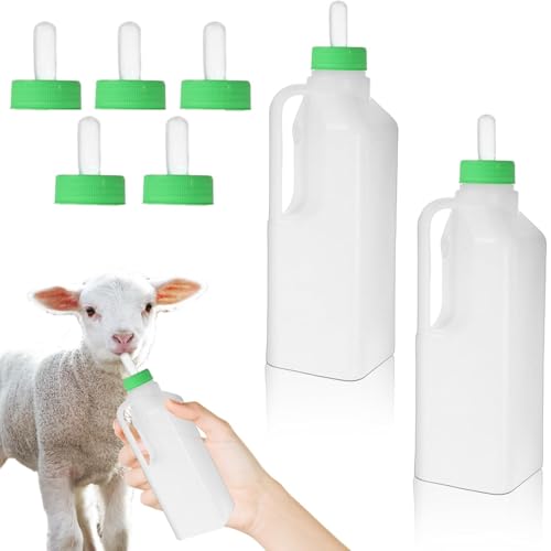 2 Stück Lamm Milchflasche 850ml, Aufzuchtflasche Katzen Silikon Nippel, Flasche Lammmilch, Babyflasche Für Kälber, Milchflasche Für Schafe, Silikon Schnuller, Verdickter Flaschenkörper 2 Stück Lamm Milchflasche 850ml, Aufzuchtflasche Katzen Silikon Nippel, Flasche Lammmilch, Babyflasche Für Kälber, Milchflasche Für Schafe, Silikon Schnuller, Verdickter Flaschenkörper von YULIAO