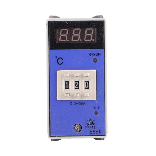 YUMILI E5EM Digital Thermostat 0‑399 Grad Temperatur Controller mit K -Typ Thermoelement LCD -Anzeige hoher Genauigkeit Stabiler Steuerelemente Plastikkautschuk -Metallurgieverpackung YUMILI E5EM Digital Thermostat 0‑399 Grad Temperatur Controller mit K -Typ Thermoelement LCD -Anzeige hoher Genauigkeit Stabiler Steuerelemente Plastikkautschuk -Metallurgieverpackung von YUMILI