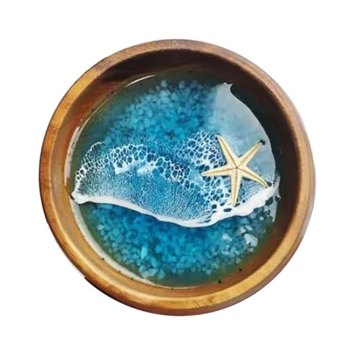 Künstlerische Schreibtisch-Deko-Schüssel mit realistischer Wasserflora, Seesterne, Schildkröten und natürlichen Muschelakzenten, Harz, Meeresornament Künstlerische Schreibtisch-Deko-Schüssel mit realistischer Wasserflora, Seesterne, Schildkröten und natürlichen Muschelakzenten, Harz, Meeresornament von YUNGLOO