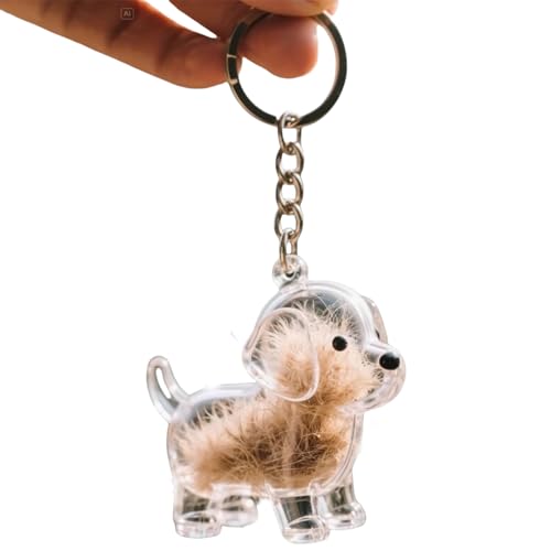 YUNGLOO Miniatur-Hundefigur-Schlüsselanhänger mit integriertem Tierhaar-Sammler, transparent, Katzenfell, Aufbewahrungsbox, Schlüsselanhänger, Andenken, Tierhaar, Schlüsselanhänger für Taschen YUNGLOO Miniatur-Hundefigur-Schlüsselanhänger mit integriertem Tierhaar-Sammler, transparent, Katzenfell, Aufbewahrungsbox, Schlüsselanhänger, Andenken, Tierhaar, Schlüsselanhänger für Taschen von YUNGLOO
