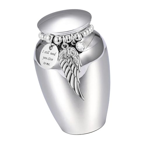 YUNGLOO Wing Bead Gedenkurne für Haustiere, Aluminiumlegierung, Aschehalter mit rostfreier Beschichtung, Haustier-Gedenkasche von YUNGLOO