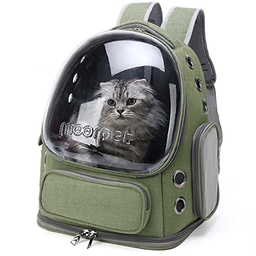 Katzen-Tragetasche Rucksack Hunde-Rucksack für kleine Hunde, Haustier-Luftpolster-Rucksack mit Luftlöchern, von Fluggesellschaften zugelassen von YUNLINLI