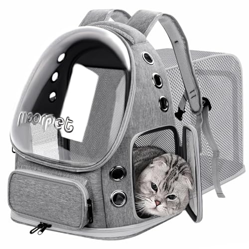 Katzenblasen-Rucksack, atmungsaktiv, großer Platz, Katzentragerucksack für Kitty, kleiner Hund, transparenter Katzenreiserucksack bis zu 9 kg, faltbarer von Fluggesellschaften zugelassener Katzenblasen-Rucksack, atmungsaktiv, großer Platz, Katzentragerucksack für Kitty, kleiner Hund, transparenter Katzenreiserucksack bis zu 9 kg, faltbarer von Fluggesellschaften zugelassener von YUNLINLI