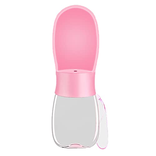 Hunde Wasserflasche, Tragbare Haustier Trinkflasche, Bpa Frei Hunde Katzen Flasche, Ideal Für Unterwegs, Reise Und Wandern, 230X60Mm Rosa von YUNM