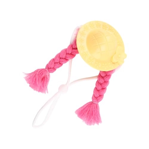 Miniatur Haustierkostümhut Mit Langen Zöpfen Für Cockatiels Hamster Weiche Woll Design Fotoparty Dekoration Weicher Tierhut von YUNNIAN