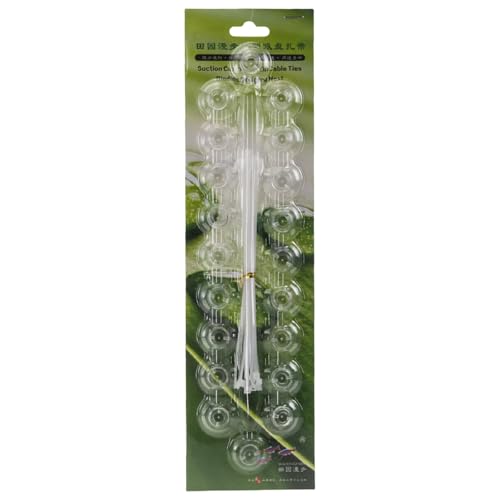 YUNNIAN 20 transparente Saugnäpfe und Kabelbinder für vielseitiges Aquarium-Pflanzenmanagement-Zubehör YUNNIAN 20 transparente Saugnäpfe und Kabelbinder für vielseitiges Aquarium-Pflanzenmanagement-Zubehör von YUNNIAN