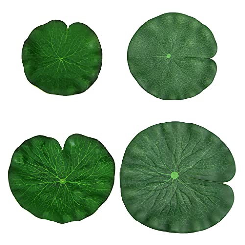YUNNIAN 4 Stück künstliche schwimmende Gartendekoration Wasser schwimmende Blätter mit für Teichdekoration, mehrere Größen YUNNIAN 4 Stück künstliche schwimmende Gartendekoration Wasser schwimmende Blätter mit für Teichdekoration, mehrere Größen von YUNNIAN