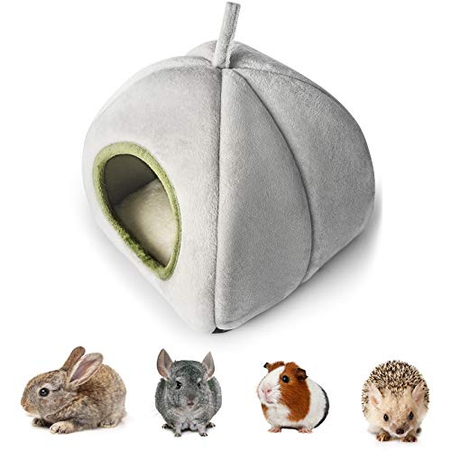 Meerschweinchenbett, Meerschweinchenhaus für Meerschweinchen, syrische Hamster, Chinchillas, Frettchen, Kaninchen und andere Kleintiere mit einem Gewicht von weniger als 1,4 kg, Grau Meerschweinchenbett, Meerschweinchenhaus für Meerschweinchen, syrische Hamster, Chinchillas, Frettchen, Kaninchen und andere Kleintiere mit einem Gewicht von weniger als 1,4 kg, Grau von YUNXANIW