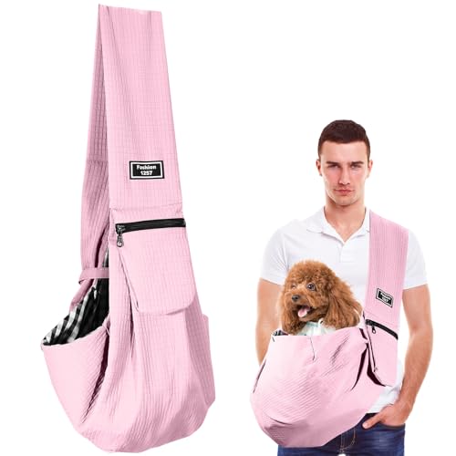 Hundetragetasche Kleine, Haustier Hundetasche mit Sicherheitsschnalle für Hunde und Andere Haustiere bis 7.5 kg, Wasserdicht Tragetasche Hund für Spaziergang Aktivitäten im Freien und Ausflüge, Rosa Hundetragetasche Kleine, Haustier Hundetasche mit Sicherheitsschnalle für Hunde und Andere Haustiere bis 7.5 kg, Wasserdicht Tragetasche Hund für Spaziergang Aktivitäten im Freien und Ausflüge, Rosa von YUNYODA