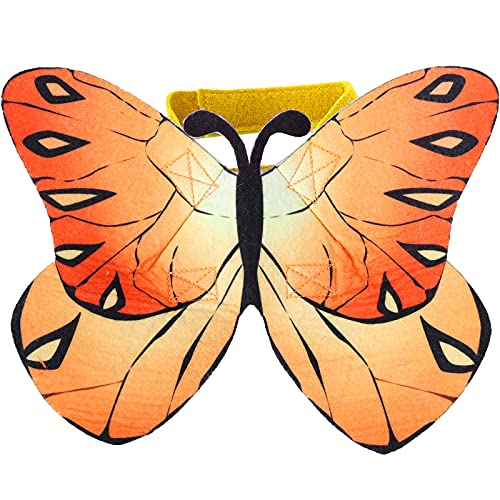 YUNYODA Halloween Katze Kleidung,Katze Kostüm,Schmetterlingsflügel mit Gummiband Schmetterlingshaustier-Kostümdekoration für Halloween Party Cosplay Dekoration von YUNYODA