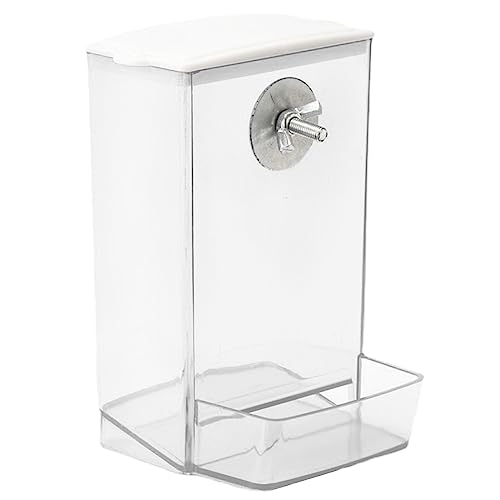 YUOIUX Vogelfutterbox für Papageien AntiSplash Vögel Futterbox für kleine Vögel Vogelfutterspender Vogelkäfig Zubehör von YUOIUX