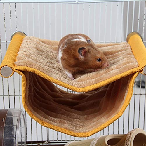 YUR 2 x Premium-Hamsterhängematte für kleine Haustiere, doppellagig, für Käfig, Spielen/Ausruhen, Hängeschaukeln, Maus, Ratten, Hüttennest, warmer, weicher Schlafsack von YUR