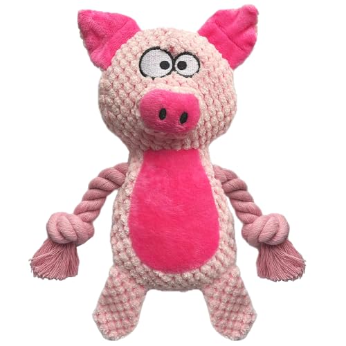 YUREMEEY Hundespielzeug, Kuscheltier Tauziehen Plüschhundespielzeug, Quietschende Hundespielzeuge mit Knitterpapier, Interaktives Stabiles Spielzeug, für Welpen Kleine Mittlere Hunde, Schwein YUREMEEY Hundespielzeug, Kuscheltier Tauziehen Plüschhundespielzeug, Quietschende Hundespielzeuge mit Knitterpapier, Interaktives Stabiles Spielzeug, für Welpen Kleine Mittlere Hunde, Schwein von YUREMEEY