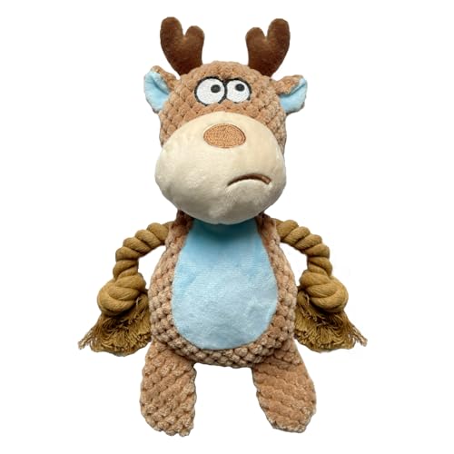 YUREMEEY Quietschendes Hundespielzeug, Plüsch Welpen Spielzeug, Kuscheltier Tauziehen Plüschhundespielzeug, Interaktives Spielzeug mit Knitterpapier, für Welpen Kleine Mittlere Hunde, Elch YUREMEEY Quietschendes Hundespielzeug, Plüsch Welpen Spielzeug, Kuscheltier Tauziehen Plüschhundespielzeug, Interaktives Spielzeug mit Knitterpapier, für Welpen Kleine Mittlere Hunde, Elch von YUREMEEY