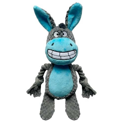 YUREMEEY Quietschendes Hundespielzeug, Plüsch Welpen Spielzeug, Kuscheltier Tauziehen Plüschhundespielzeug, Interaktives Spielzeug mit Knitterpapier, für Welpen Kleine Mittlere Hunde, Esel YUREMEEY Quietschendes Hundespielzeug, Plüsch Welpen Spielzeug, Kuscheltier Tauziehen Plüschhundespielzeug, Interaktives Spielzeug mit Knitterpapier, für Welpen Kleine Mittlere Hunde, Esel von YUREMEEY