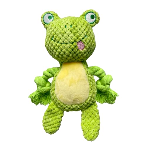 YUREMEEY Quietschendes Hundespielzeug, Plüsch Welpen Spielzeug, Kuscheltier Tauziehen Plüschhundespielzeug, Interaktives Spielzeug mit Knitterpapier, für Welpen Kleine Mittlere Hunde, Frosch YUREMEEY Quietschendes Hundespielzeug, Plüsch Welpen Spielzeug, Kuscheltier Tauziehen Plüschhundespielzeug, Interaktives Spielzeug mit Knitterpapier, für Welpen Kleine Mittlere Hunde, Frosch von YUREMEEY