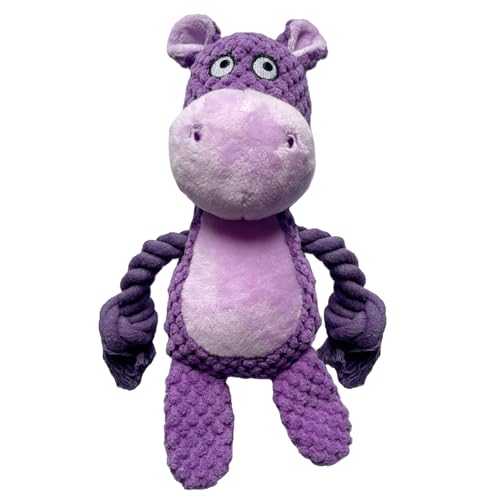 YUREMEEY Quietschendes Hundespielzeug, Plüsch Welpen Spielzeug, Kuscheltier Tauziehen Plüschhundespielzeug, Interaktives Spielzeug mit Knitterpapier, für Welpen Kleine Mittlere Hunde, Nilpferd YUREMEEY Quietschendes Hundespielzeug, Plüsch Welpen Spielzeug, Kuscheltier Tauziehen Plüschhundespielzeug, Interaktives Spielzeug mit Knitterpapier, für Welpen Kleine Mittlere Hunde, Nilpferd von YUREMEEY