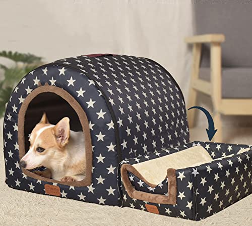 Extra großes Hundebett, Iglu-Hundehaus mit Dach, XL, Labrador, beruhigende Zwinger, wasserdicht, Anti-Angst, faltbare Katzenhöhle, Haustiernest für Welpen/Kätzchen Extra großes Hundebett, Iglu-Hundehaus mit Dach, XL, Labrador, beruhigende Zwinger, wasserdicht, Anti-Angst, faltbare Katzenhöhle, Haustiernest für Welpen/Kätzchen von YURRO