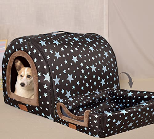 Extra großes Hundebett, Iglu-Hundehaus mit Dach, XL, Labrador, beruhigende Zwinger, wasserdicht, Anti-Angst, faltbare Katzenhöhle, Haustiernest für Welpen/Kätzchen Extra großes Hundebett, Iglu-Hundehaus mit Dach, XL, Labrador, beruhigende Zwinger, wasserdicht, Anti-Angst, faltbare Katzenhöhle, Haustiernest für Welpen/Kätzchen von YURRO