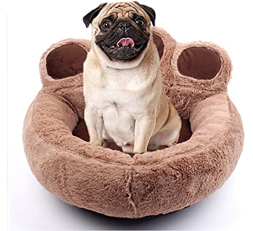 Gemütliches Hundesofa in Pfotenform, abnehmbares Katzenhüttenbett, kleines Hundekissen, Nisthöhle aus Kork, Hundematratze mit Nackenstütze, Bichon Frisé-Bett von YURRO