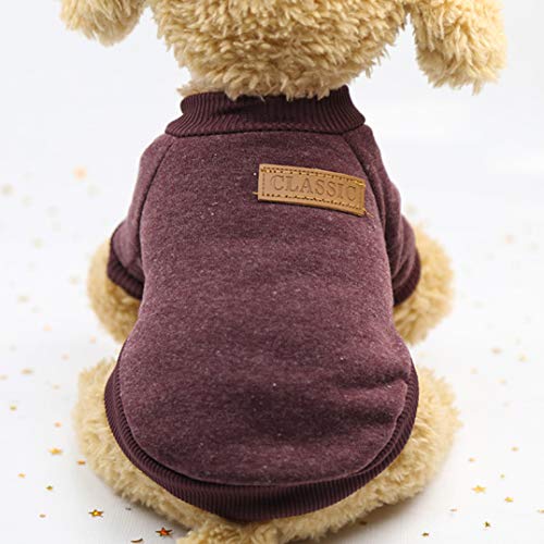 Hunde-/Katzen-Pullover, Herbst-/Winter-warm, bequemes Fleece-Welpen-Kostüm, bezaubernder Pullover für Kätzchen, Katzen, kleine, mittelgroße Hunde von YURRO