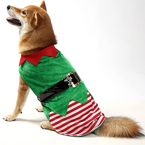 Hunde-Weihnachtselfenkostüm, Halloween, Urlaub, Neujahrspartys, Cosplay, Verkleidung, Winter-Haustierweste für Welpen, kleine, mittelgroße und große Hunde von YURRO