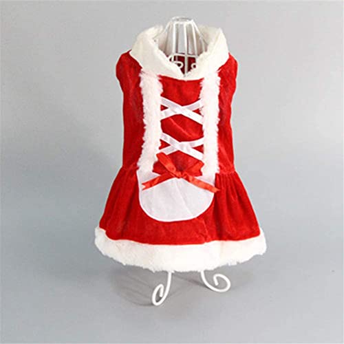 Klassisches rotes Weihnachtskostüm, schöne Weihnachtsmann-Kleidung für Hunde, Mädchen/Jungen, Hundepaar, Winterbekleidung, Weihnachts-Partymantel für Chihuahua, Pudel, Katzen von YURRO