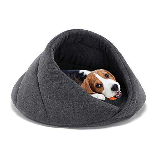 Kleines Haustierzelt, Höhlenbett, Welpen-Fleece, warmes Nest, dreieckiger Katzen-Schlummersack, Schlafsack, Kuschelhöhle, Winter-Kätzchen/Teddy-Hunde-Versteck von YURRO