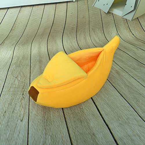 Niedliches Bananen-Katzenbett-Haus, schöne Hundehütte, weiche Kätzchen-Versteck-Höhle, warmer Welpen-Schlafsack für kleine Tiere, gemütliches Zwergspitz-Katzen-Kuschelbett Niedliches Bananen-Katzenbett-Haus, schöne Hundehütte, weiche Kätzchen-Versteck-Höhle, warmer Welpen-Schlafsack für kleine Tiere, gemütliches Zwergspitz-Katzen-Kuschelbett von YURRO