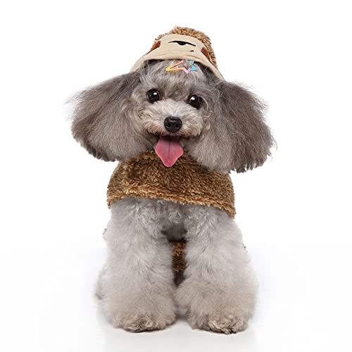 YURRO Hunde-Halloween-Kostüm-Set, schöne Haustierbekleidung für kleine Hunde und Katzen, Cosplay-Outfits für Halloween, Weihnachten, Weihnachtsmann, Koch, Pirat, König von YURRO