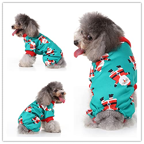 YURRO Weihnachtskostüm für Haustiere, warm, weich, für den Winter, lustige und niedliche Weihnachts-Urlaubskostüme für Teddy, Bichon, Zwergspitz, ideal für kleine Hunde und Katzen von YURRO