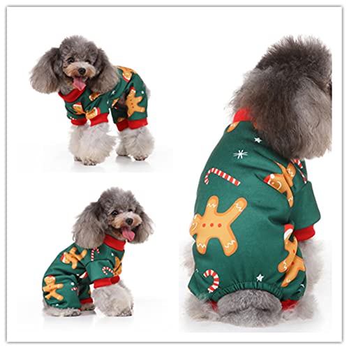 YURRO Weihnachtskostüm für Haustiere, warm, weich, für den Winter, lustige und niedliche Weihnachts-Urlaubskostüme für Teddy, Bichon, Zwergspitz, ideal für kleine Hunde und Katzen von YURRO