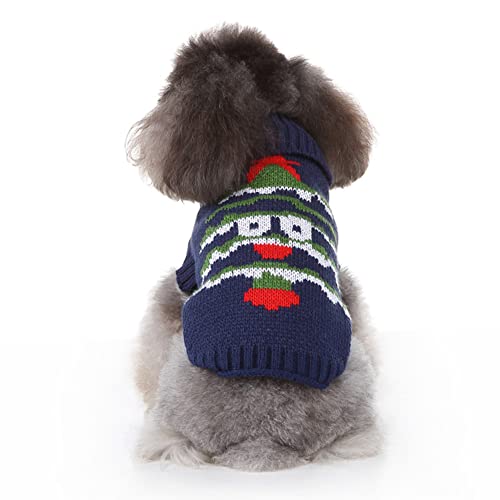 YURRO Weihnachtspullover für Haustiere, warmer Winterpullover für Teddyspitz, Weihnachtsfeiertag, Strickwaren, Kostüm für kleine, mittelgroße und große Hunde, Katzen von YURRO