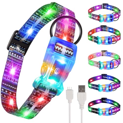 YUSHANG Leuchthalsband Hund,Wiederaufladbar Wasserdicht Hundehalsband Leuchtend LED,2-in-1 Schnalle Typ Hundehalsband Leuchtend für Hunde Mittel und große- XL(15-25 * 0.98 Zoll Länge YUSHANG Leuchthalsband Hund,Wiederaufladbar Wasserdicht Hundehalsband Leuchtend LED,2-in-1 Schnalle Typ Hundehalsband Leuchtend für Hunde Mittel und große- XL(15-25 * 0.98 Zoll Länge von YUSHANG