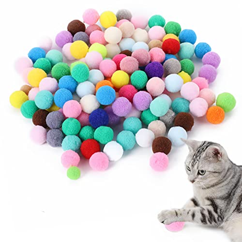 YUTOU 50 Stück Katzenspielzeug Bälle 3CM, Bunte Katzenplüsch Spielzeug, Weiche Katzenbälle, Elastische Katze Pompons, Cat Toy Ball, Interaktiv Katzenspielzeug für Haustier Katzen YUTOU 50 Stück Katzenspielzeug Bälle 3CM, Bunte Katzenplüsch Spielzeug, Weiche Katzenbälle, Elastische Katze Pompons, Cat Toy Ball, Interaktiv Katzenspielzeug für Haustier Katzen von YUTOU