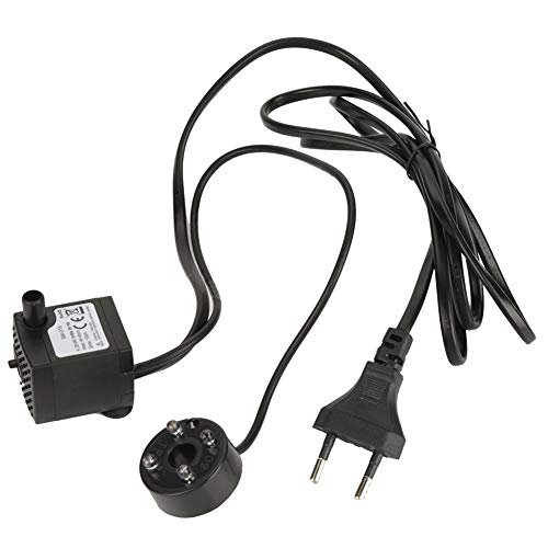YUYTE 1.5m 150L/H Tauchpumpe Aquarium für Aquarium Springbrunnen Ausguss Aquarium, 2W Flüsterleise Tauchwasserpumpe mit LED Leuchte Fischteich Aquarium Springbrunnen(01) von YUYTE