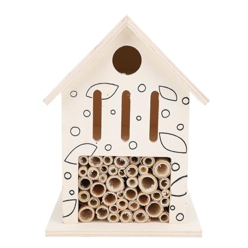 Bienenhaus-Hotel, Sanftes und Stabiles Bienenhaus aus Holz, Steigerung der Artenvielfalt Im Garten, Nachhaltiger Partner bei der Bestäubung, für Mauer- und Blattschneiderbienen Bienenhaus-Hotel, Sanftes und Stabiles Bienenhaus aus Holz, Steigerung der Artenvielfalt Im Garten, Nachhaltiger Partner bei der Bestäubung, für Mauer- und Blattschneiderbienen von YUYTE