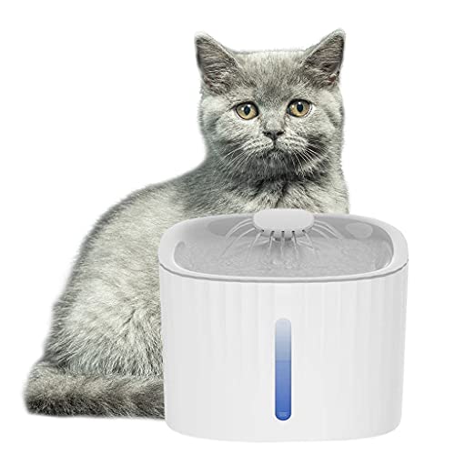YUZI 3L Pet Fountain Cat Fountain with Super Quiet Smart LED Light Activated Carbon Filters Multiple Fountain Outlet Durable von YUZI