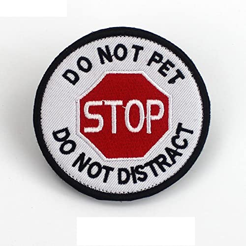 Hund Haustier Nicht berühren Training Sicherheitsweste Geschirr Logo Aufkleber Therapiedienst Hundeabzeichen Klettverschluss,K von YVDY