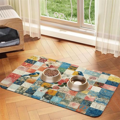 Aufregende Vogelaugen-Panoramasicht Haustier-Futtermatte für Hunde und Katzen, saugfähig, Leder, Tischdecke für Wassernapf, wasserdicht, keine Flecken, schnell trocknend, rutschfest, 45 x 30 cm Aufregende Vogelaugen-Panoramasicht Haustier-Futtermatte für Hunde und Katzen, saugfähig, Leder, Tischdecke für Wassernapf, wasserdicht, keine Flecken, schnell trocknend, rutschfest, 45 x 30 cm von YVNKHKU