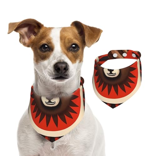 Braunbär-Haustier-Schal, Hundehalstuch, für Frühling und Sommer, weiche Baumwolle, für Welpen, verstellbar, Zubehör für kleine, mittelgroße und große Mädchen, Jungen, Welpen, Größe M von YVNKHKU