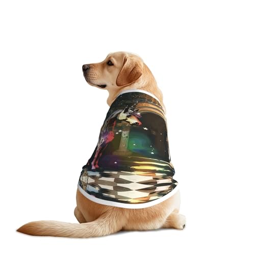 Buntes Pferde-Hunde-Shirt, atmungsaktiv, kühlend für große Hunde, Sonnenschutz, bequem, für Golden Retriever, Husky, Alaska, Outdoor-Aktivitäten, Größe 4XL von YVNKHKU