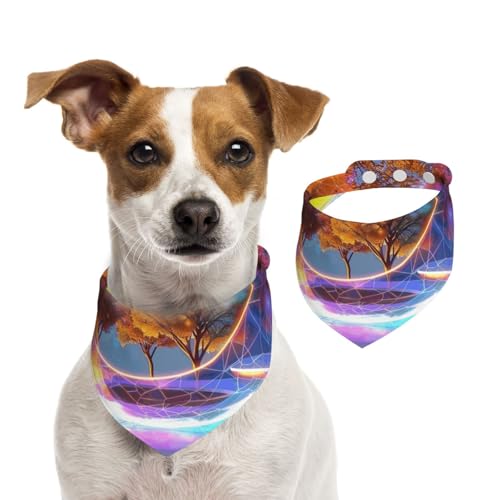 Dream Ball Haustier-Schal, Hundehalstuch, für Frühling und Sommer, weiche Baumwolle, verstellbar, Zubehör für kleine, mittelgroße und große Mädchen, Jungen, Welpen, Größe M von YVNKHKU